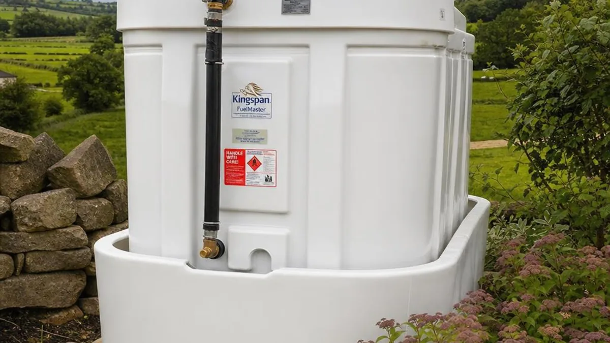 Heating oil tank guide